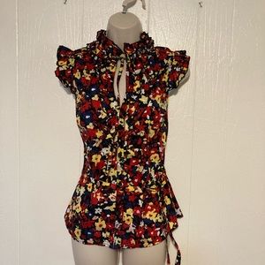Susie Rose  Floral  button down top size Juniors M